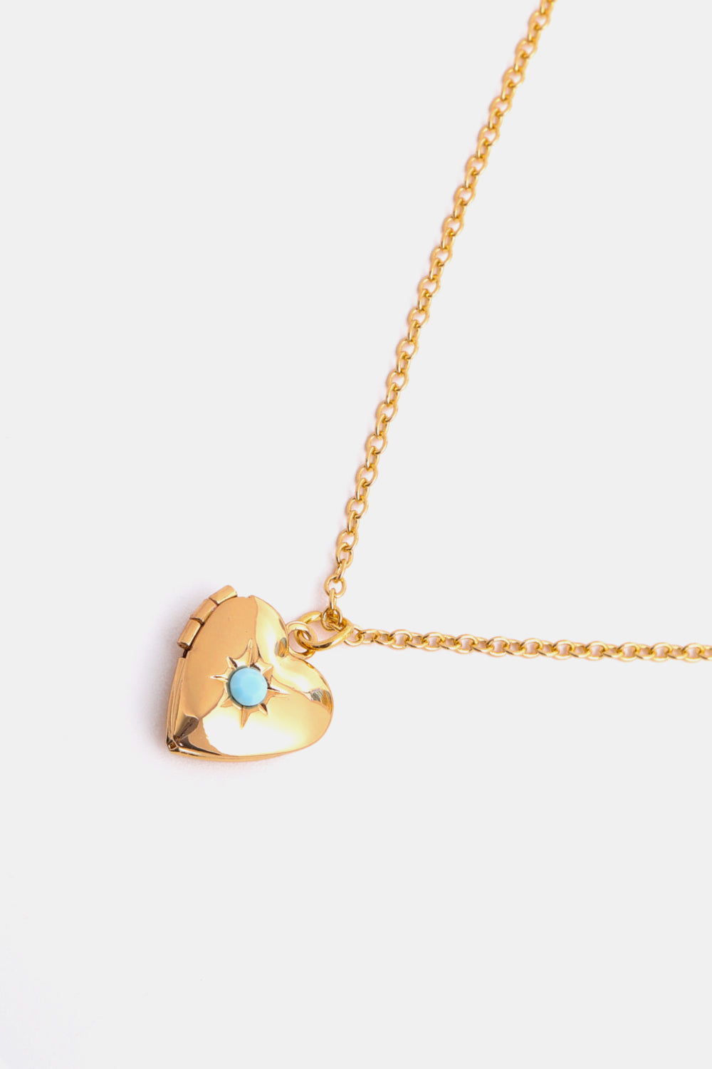 Zircon Heart Shape 14K Gold-Plated Birthstone Pendant Necklace