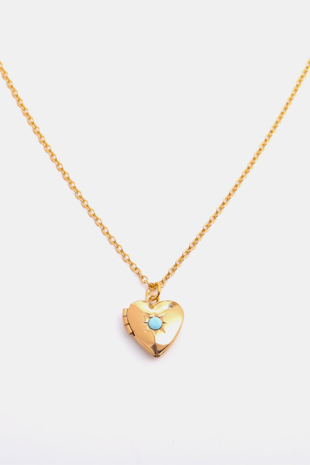 Zircon Heart Shape 14K Gold-Plated Birthstone Pendant Necklace