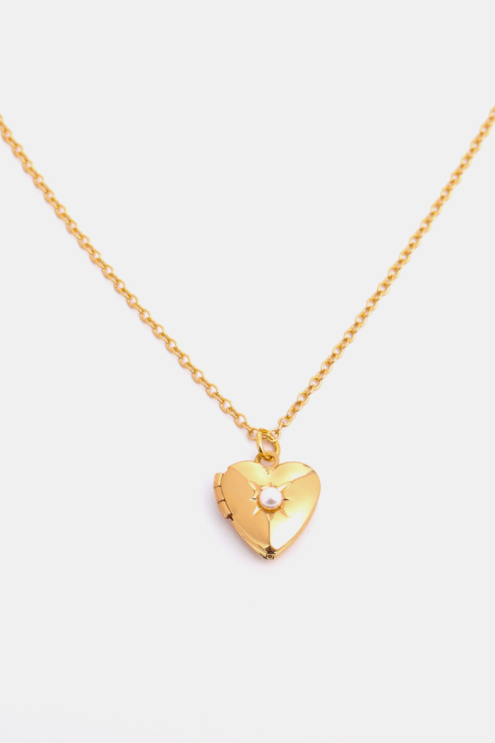 Zircon Heart Shape 14K Gold-Plated Birthstone Pendant Necklace