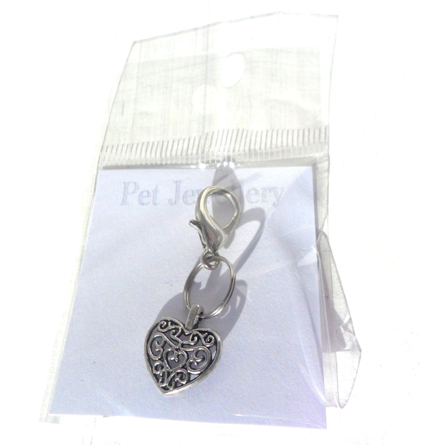 Filigree Heart Pet Charm