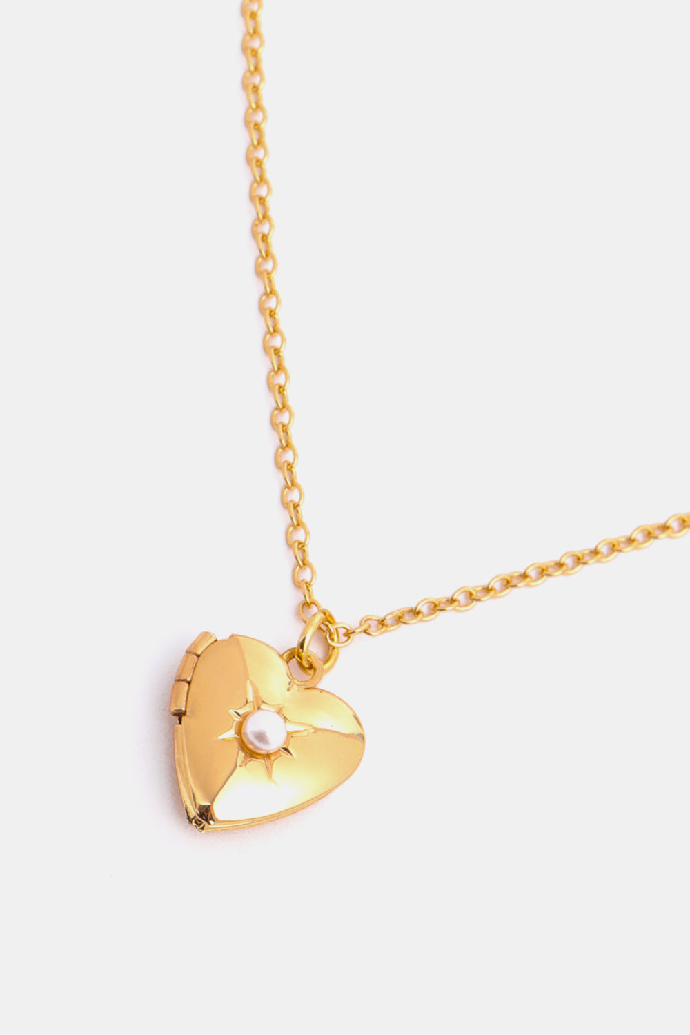 Zircon Heart Shape 14K Gold-Plated Birthstone Pendant Necklace