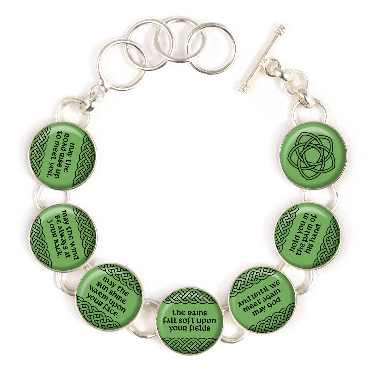 Irish Blessing Charm Bracelet – Stainless Steel or Silver-Plated