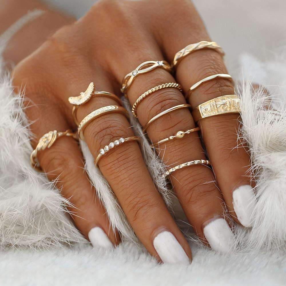 12 pc. Golden Ring Set