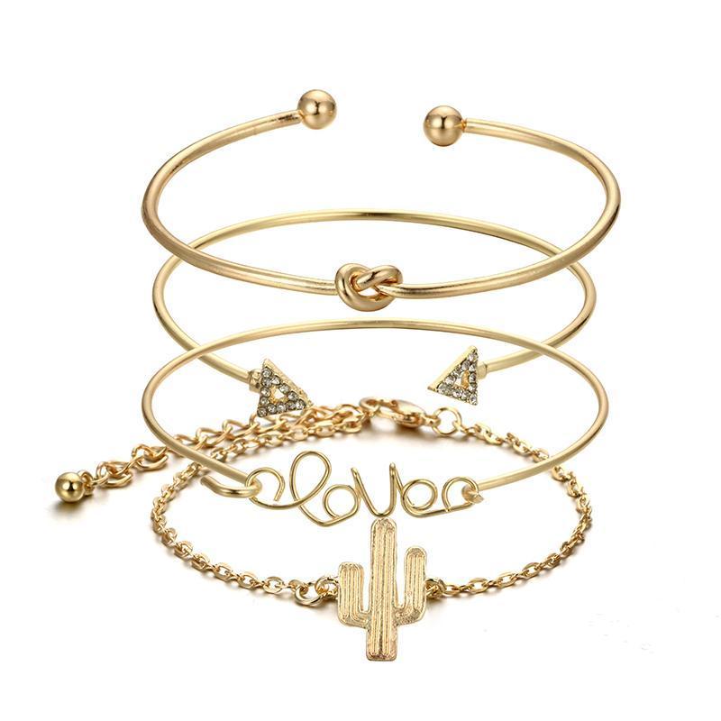 4 pc. Love Bracelet Stack