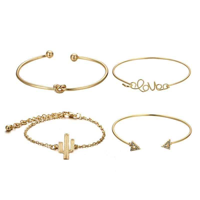 4 pc. Love Bracelet Stack