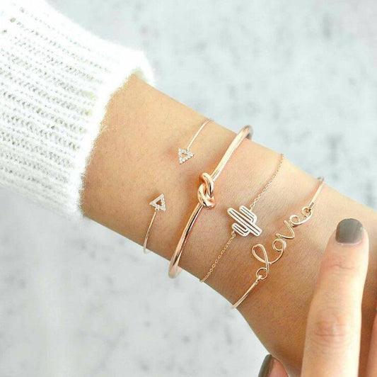 4 pc. Love Bracelet Stack